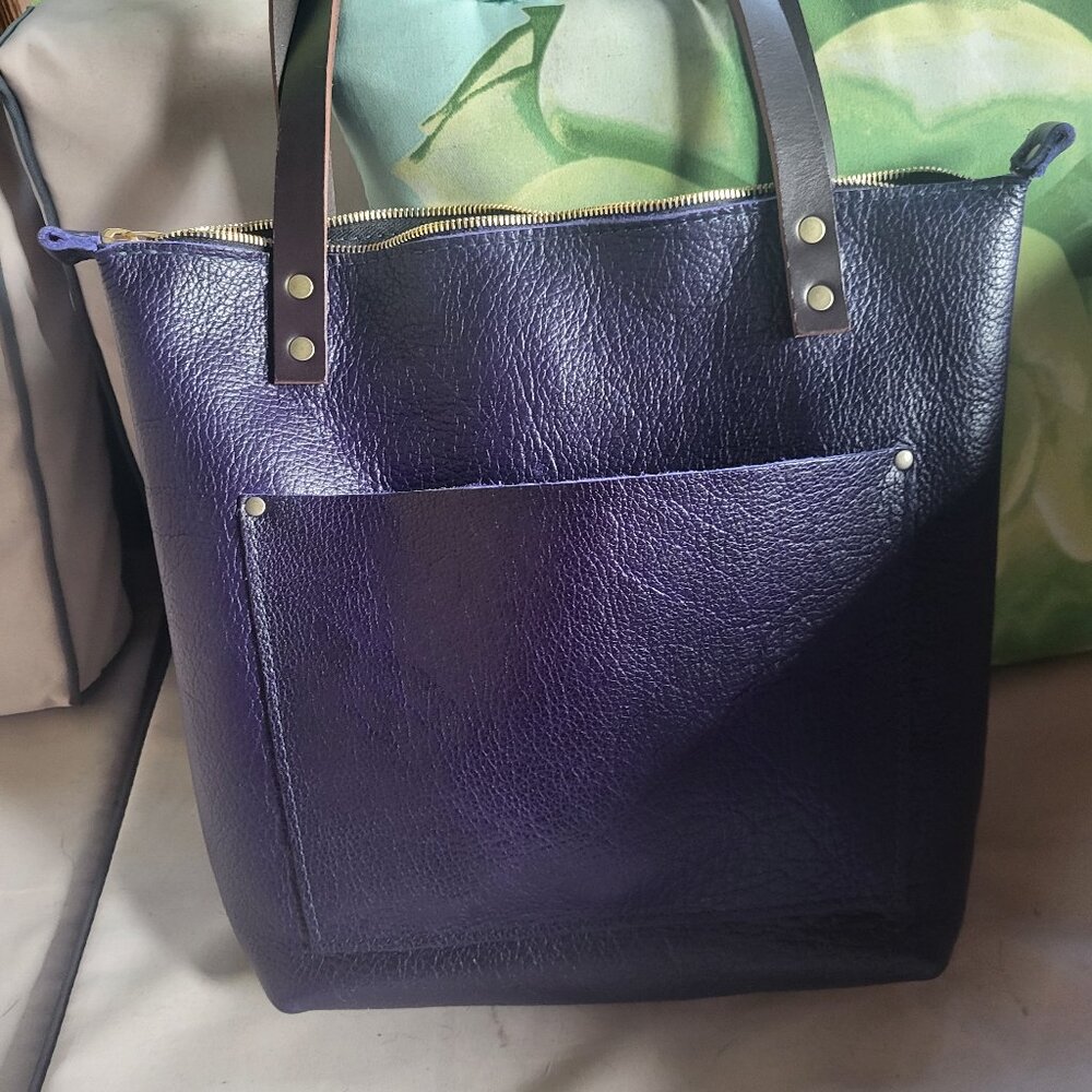 PLG small zip tote in COBALT